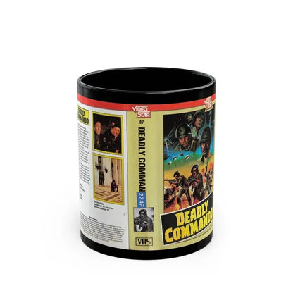 DEADLY COMMANDO (VHS COVER) - Black Coffee Mug 11oz - Go Mug Yourself