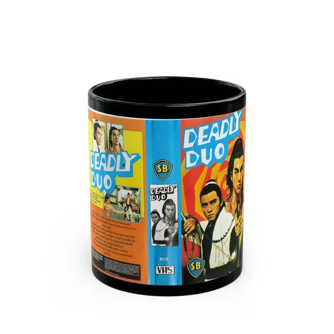 DEADLY DUO (VHS COVER) - Black Coffee Mug 11oz - Go Mug Yourself