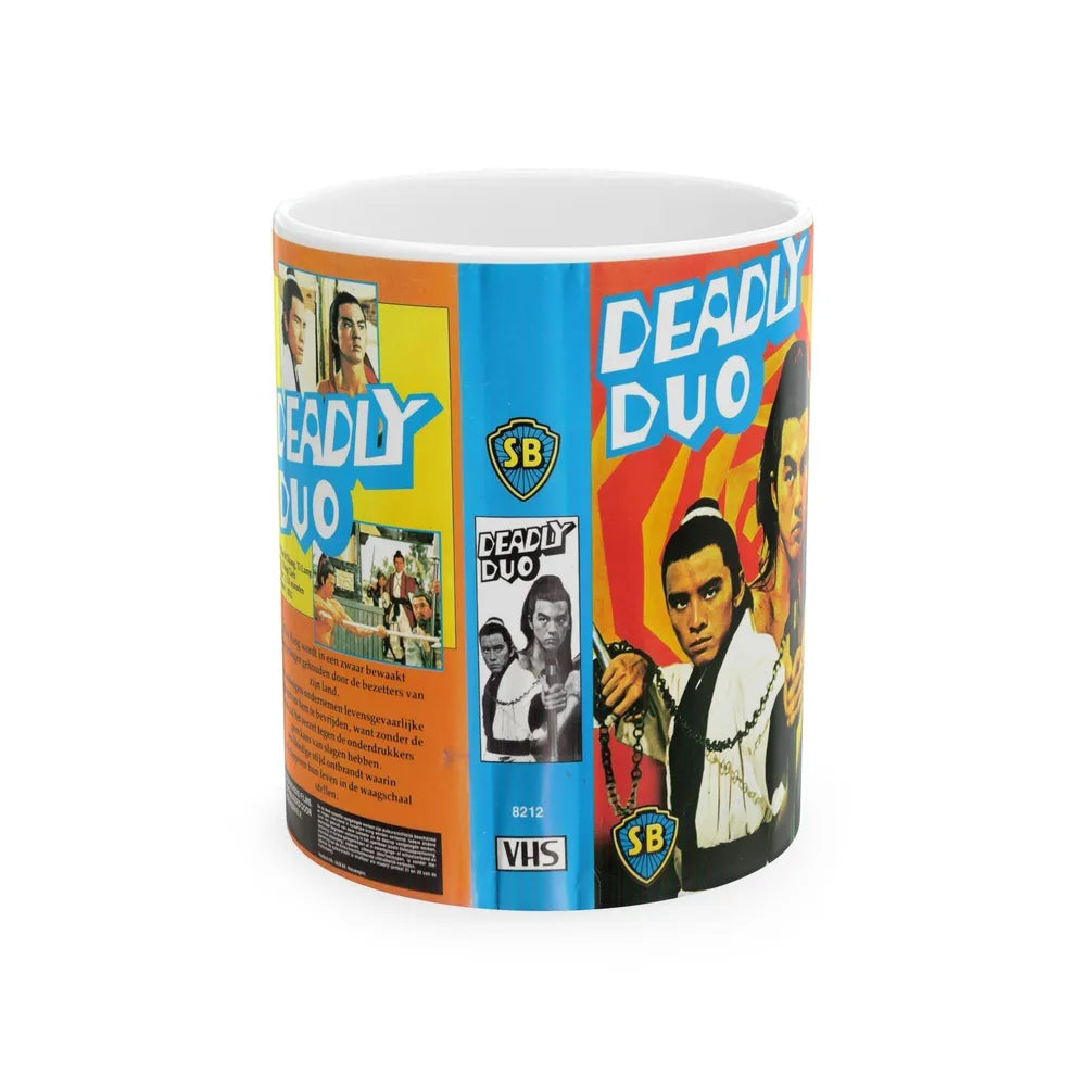 DEADLY DUO (VHS COVER) - White Coffee Mug-11oz-Go Mug Yourself