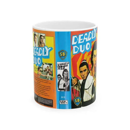 DEADLY DUO (VHS COVER) - White Coffee Mug 11oz - Go Mug Yourself
