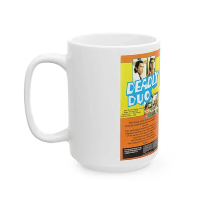 DEADLY DUO (VHS COVER) - White Coffee Mug - Go Mug Yourself