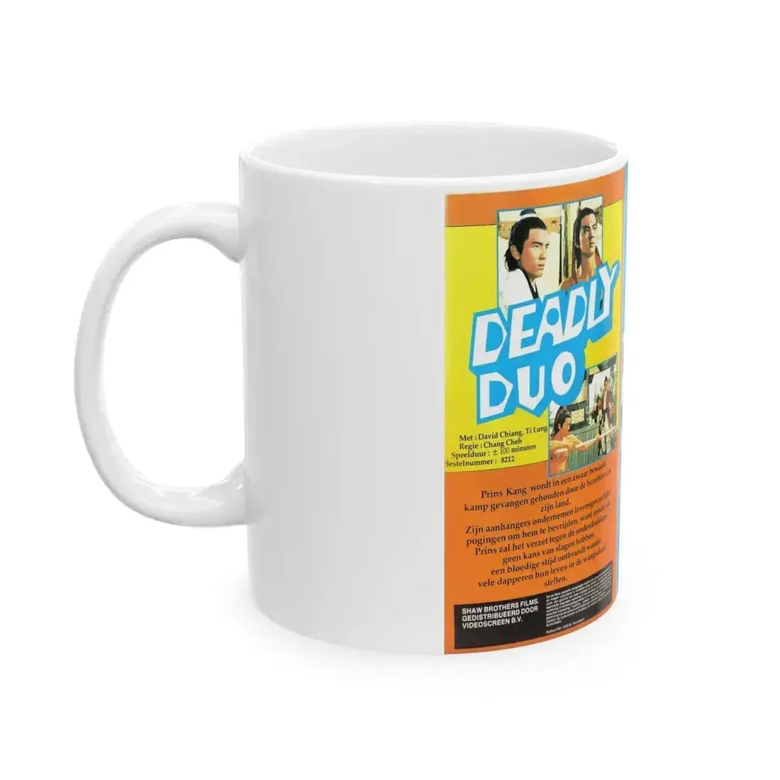 DEADLY DUO (VHS COVER) - White Coffee Mug - Go Mug Yourself