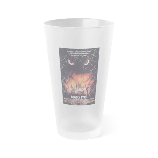 DEADLY EYES 1982 Movie Poster - Frosted Pint Glass 16oz Default Title - Go Mug Yourself