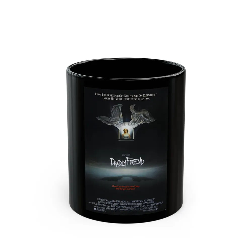 DEADLY FRIEND 1986 Movie Poster - Black Coffee Mug-11oz-Go Mug Yourself