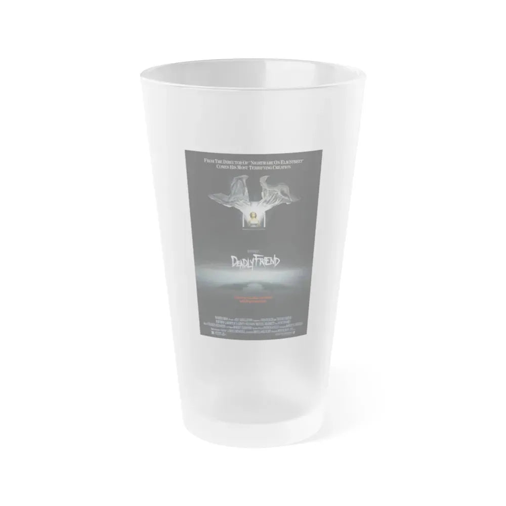 DEADLY FRIEND 1986 Movie Poster - Frosted Pint Glass 16oz Default Title - Go Mug Yourself