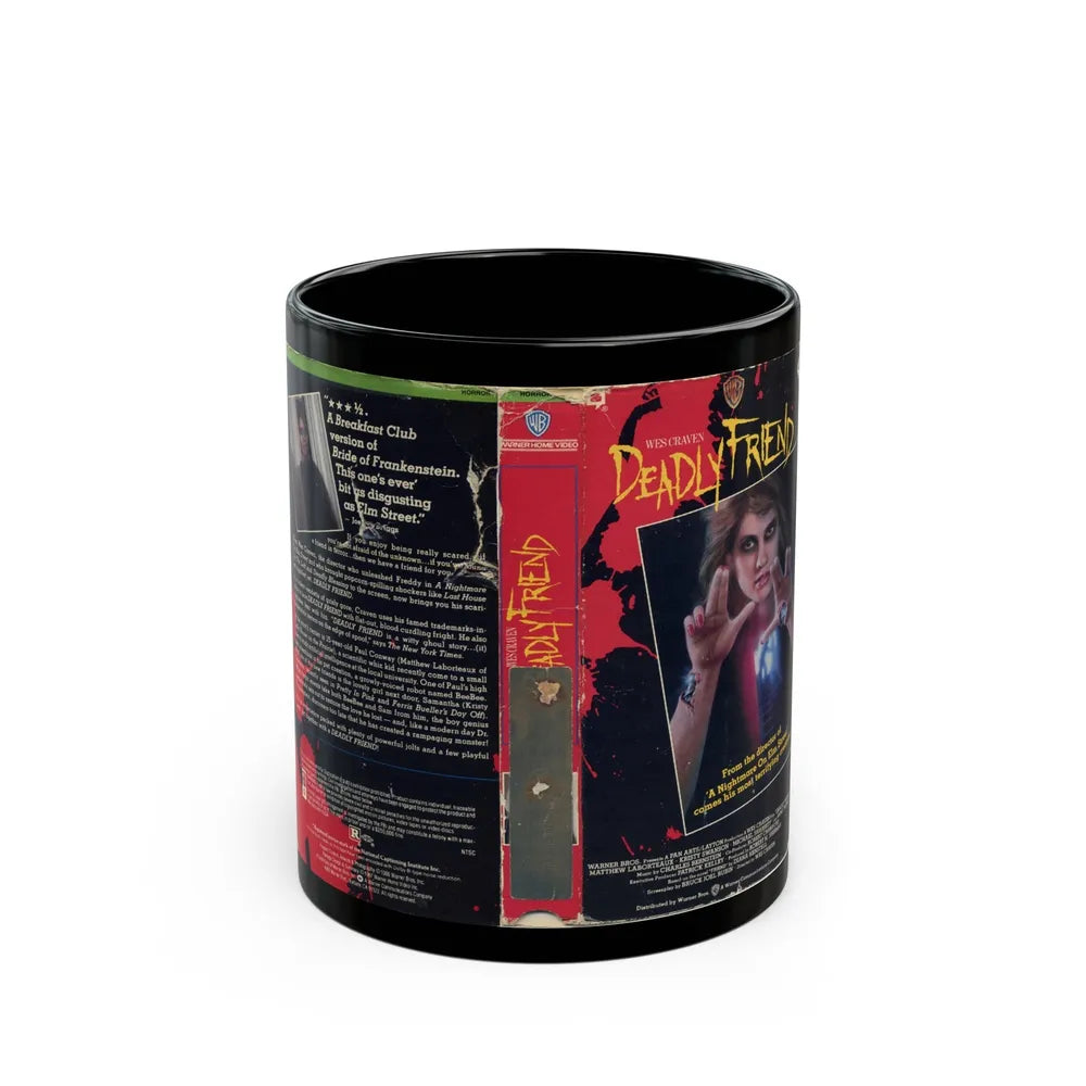 DEADLY FRIEND (VHS COVER) - Black Coffee Mug-11oz-Go Mug Yourself