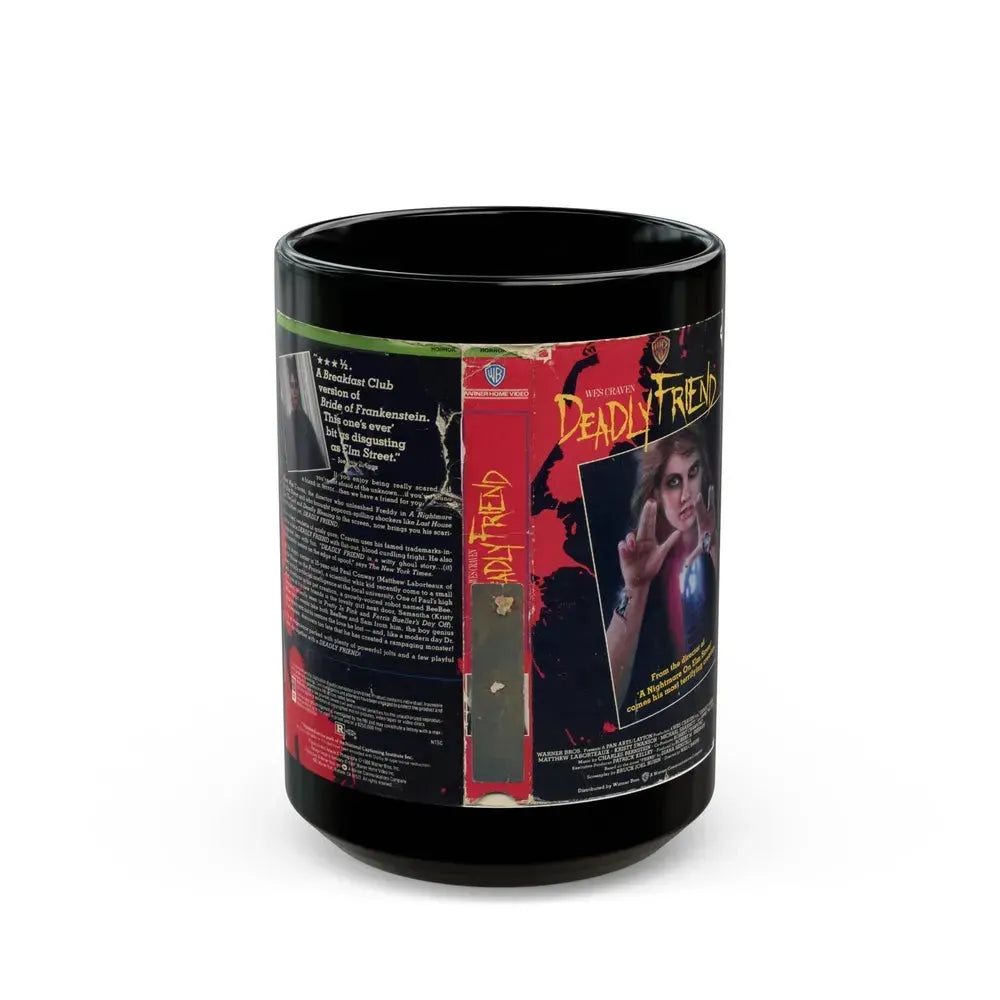 DEADLY FRIEND (VHS COVER) - Black Coffee Mug 15oz - Go Mug Yourself