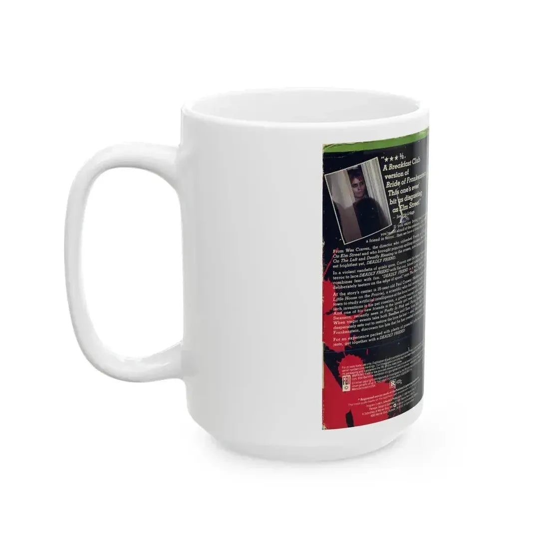 DEADLY FRIEND (VHS COVER) - White Coffee Mug - Go Mug Yourself