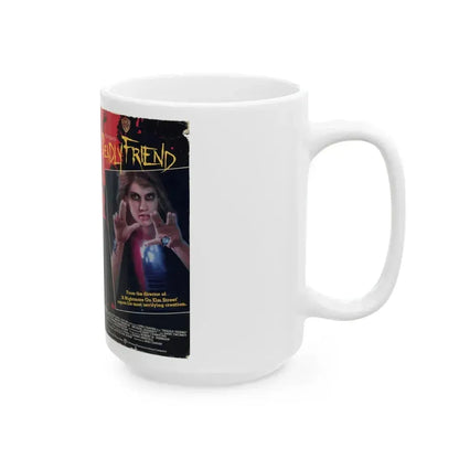 DEADLY FRIEND (VHS COVER) - White Coffee Mug - Go Mug Yourself