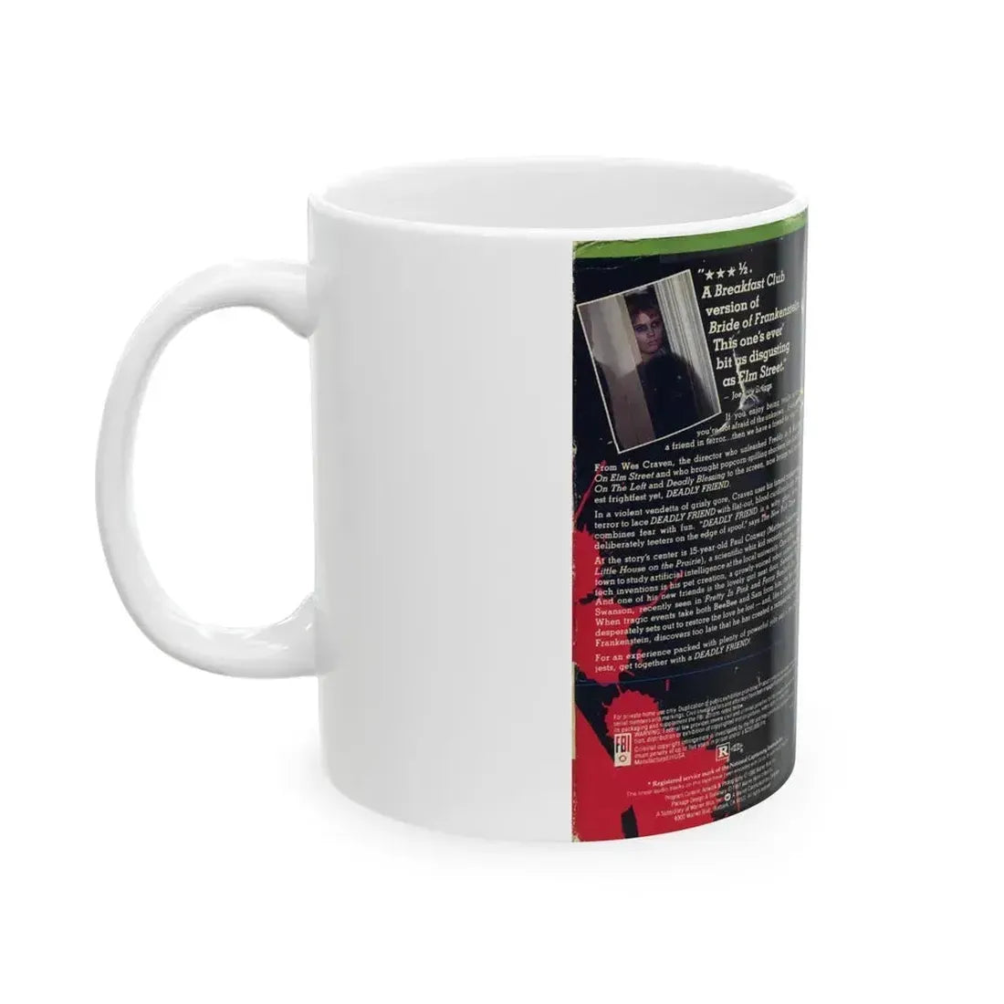 DEADLY FRIEND (VHS COVER) - White Coffee Mug - Go Mug Yourself