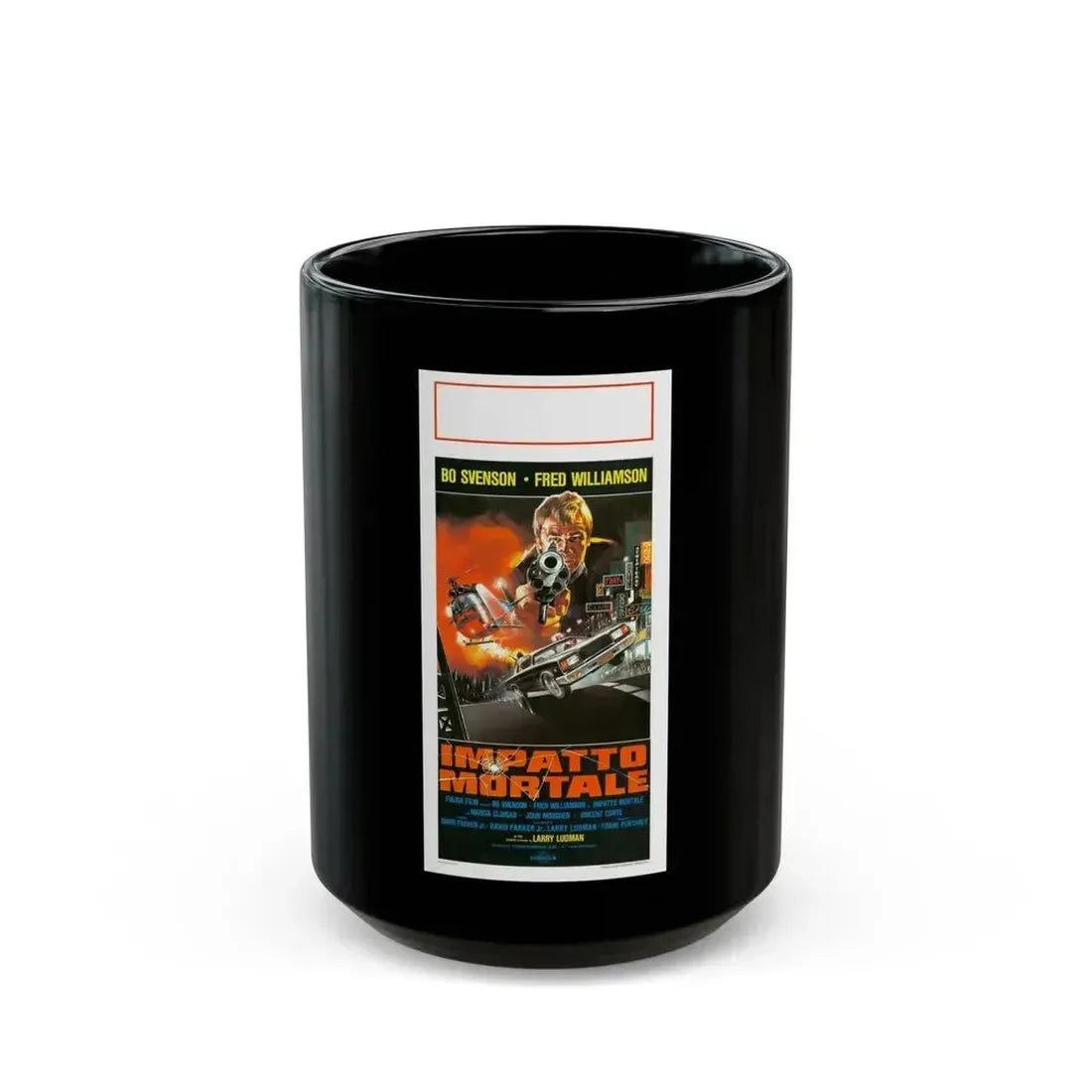 DEADLY IMPACT (ITALIAN) 1984 Movie Poster - Black Coffee Mug 15oz - Go Mug Yourself