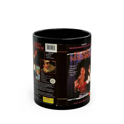 DEADLY NEIGHBOR (VHS COVER) - Black Coffee Mug 11oz - Go Mug Yourself