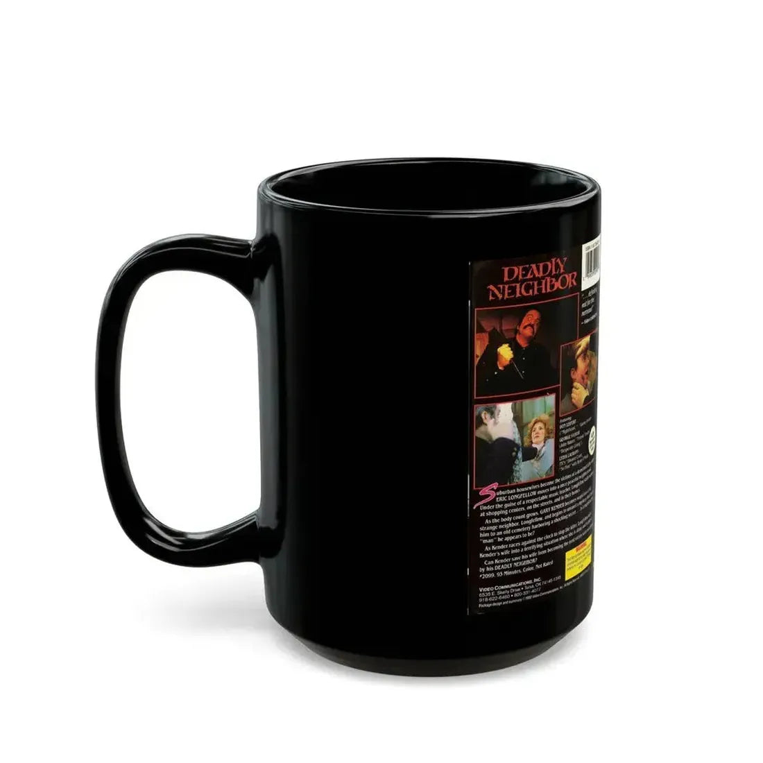 DEADLY NEIGHBOR (VHS COVER) - Black Coffee Mug - Go Mug Yourself