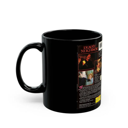 DEADLY NEIGHBOR (VHS COVER) - Black Coffee Mug-Go Mug Yourself