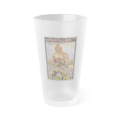 DEADLY PREY (EGYPT) 1987 Movie Poster - Frosted Pint Glass 16oz Default Title - Go Mug Yourself