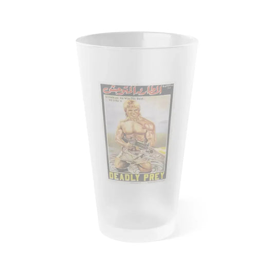DEADLY PREY (EGYPT) 1987 Movie Poster - Frosted Pint Glass 16oz Default Title - Go Mug Yourself