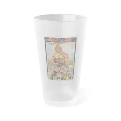 DEADLY PREY (EGYPT) 1987 Movie Poster - Frosted Pint Glass 16oz Default Title - Go Mug Yourself