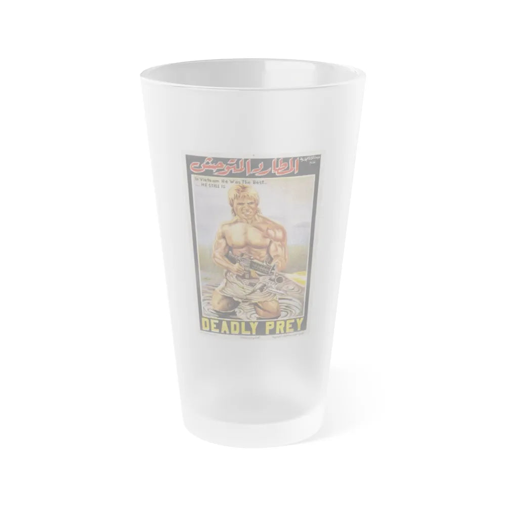 DEADLY PREY (EGYPT) 1987 Movie Poster - Frosted Pint Glass 16oz-Go Mug Yourself