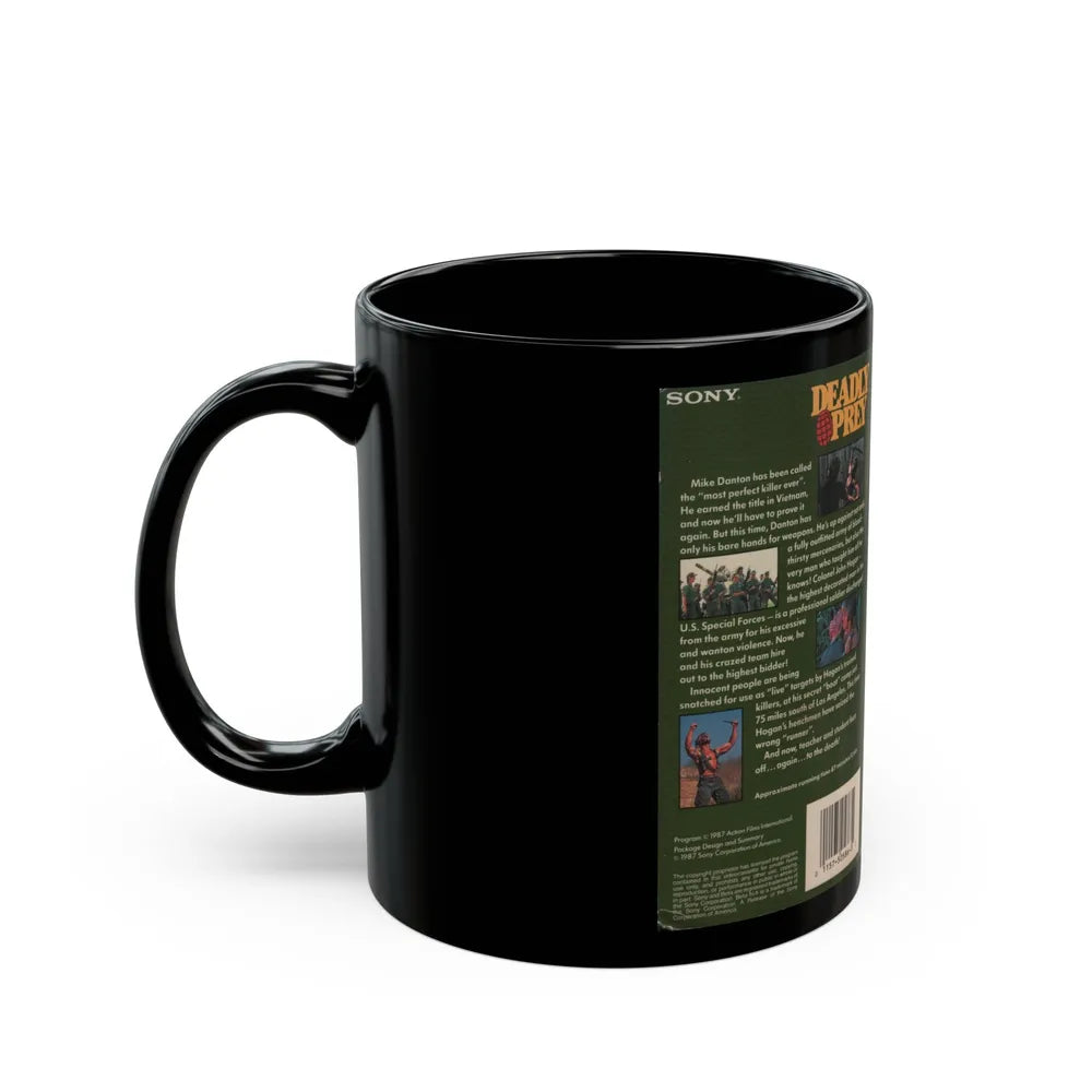 DEADLY PREY (VHS COVER) - Black Coffee Mug-Go Mug Yourself