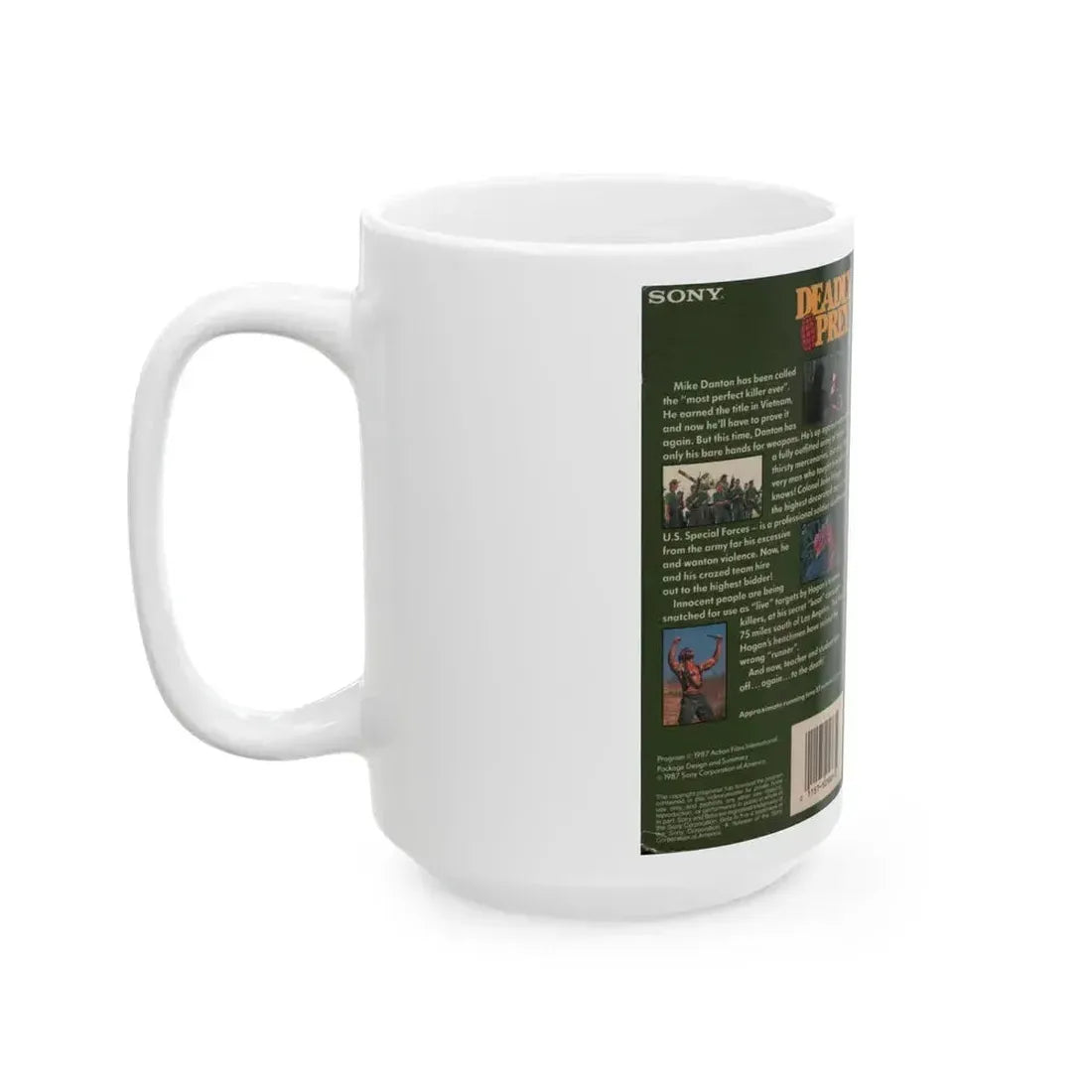 DEADLY PREY (VHS COVER) - White Coffee Mug - Go Mug Yourself