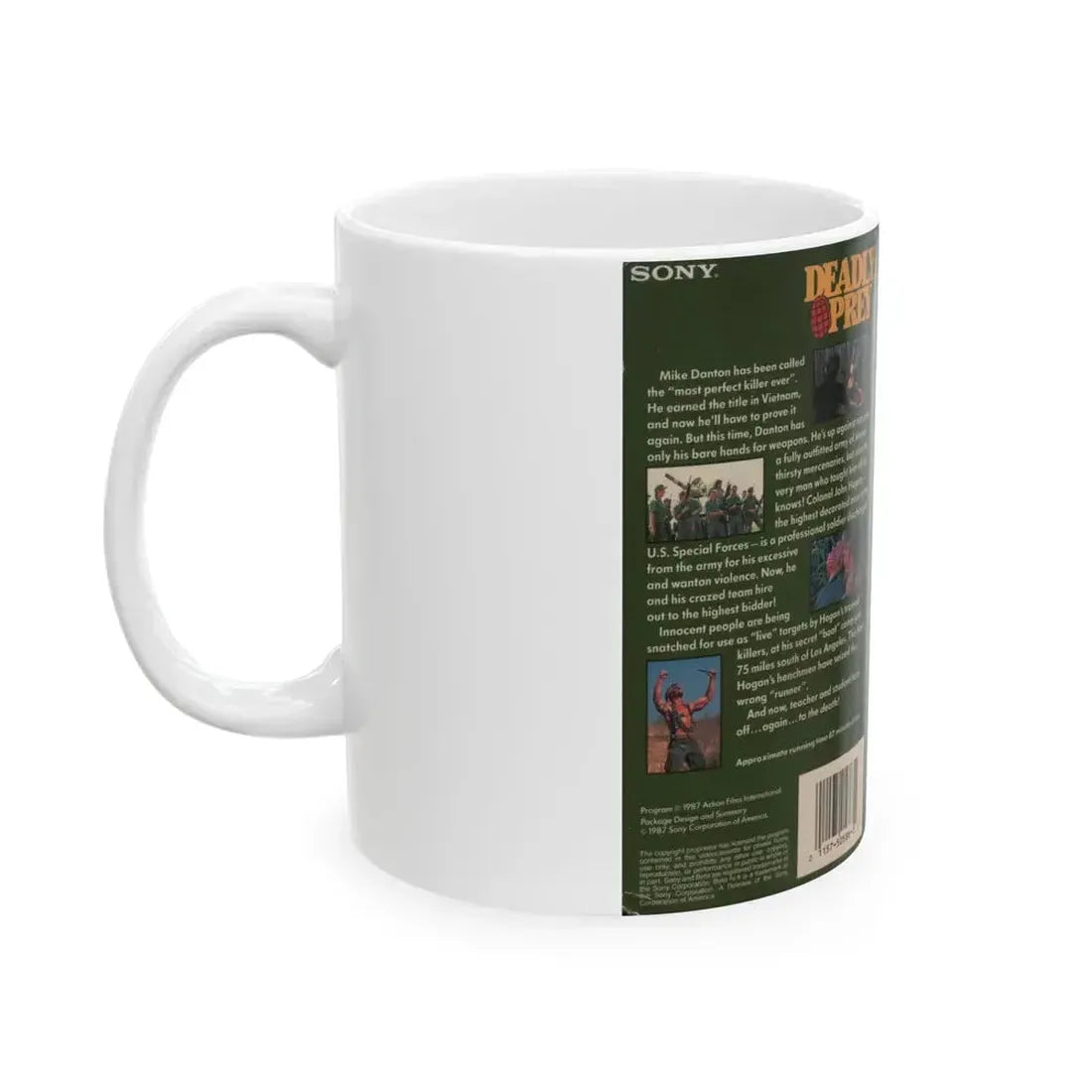DEADLY PREY (VHS COVER) - White Coffee Mug - Go Mug Yourself