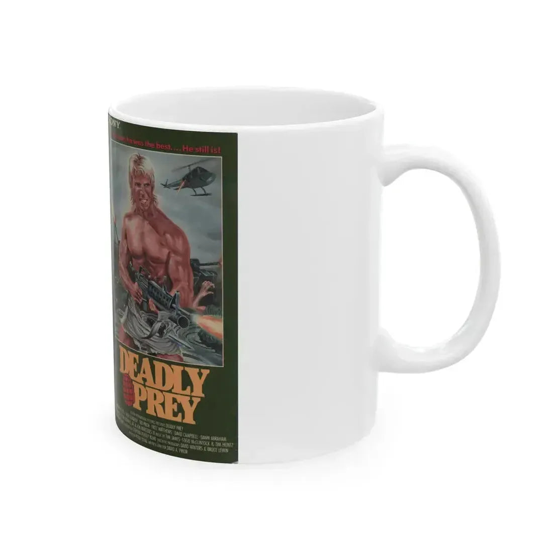 DEADLY PREY (VHS COVER) - White Coffee Mug - Go Mug Yourself