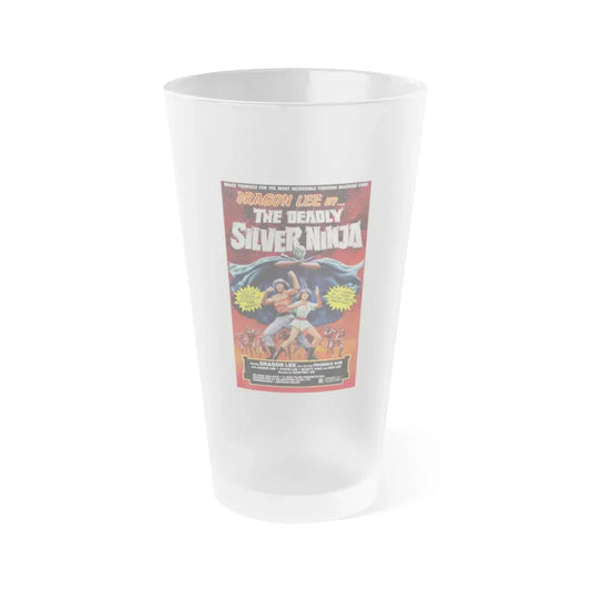 DEADLY SILVER NINJA 1978 Movie Poster - Frosted Pint Glass 16oz Default Title - Go Mug Yourself