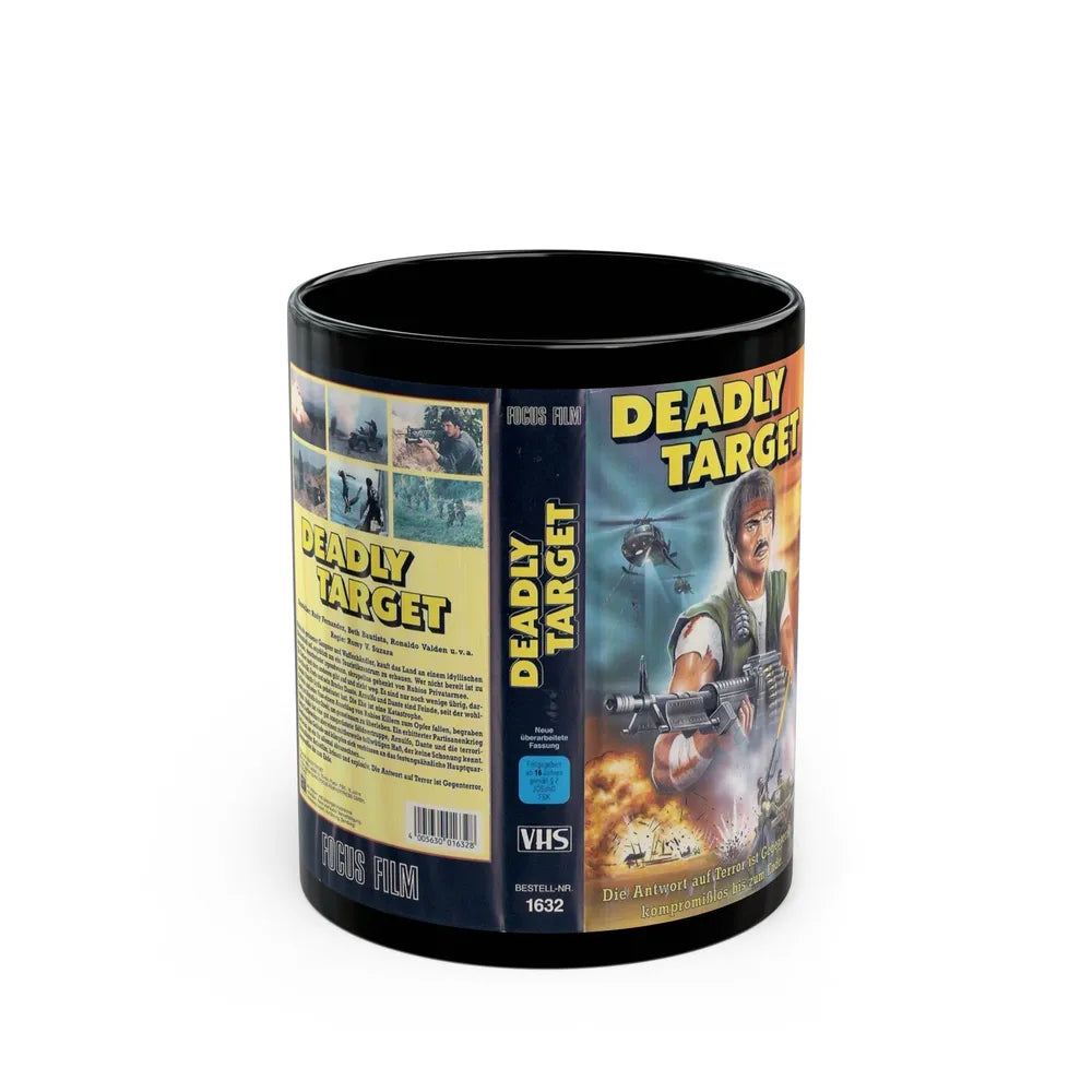 DEADLY TARGET (VHS COVER) - Black Coffee Mug-11oz-Go Mug Yourself