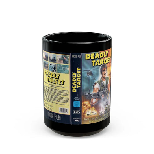 DEADLY TARGET (VHS COVER) - Black Coffee Mug-15oz-Go Mug Yourself