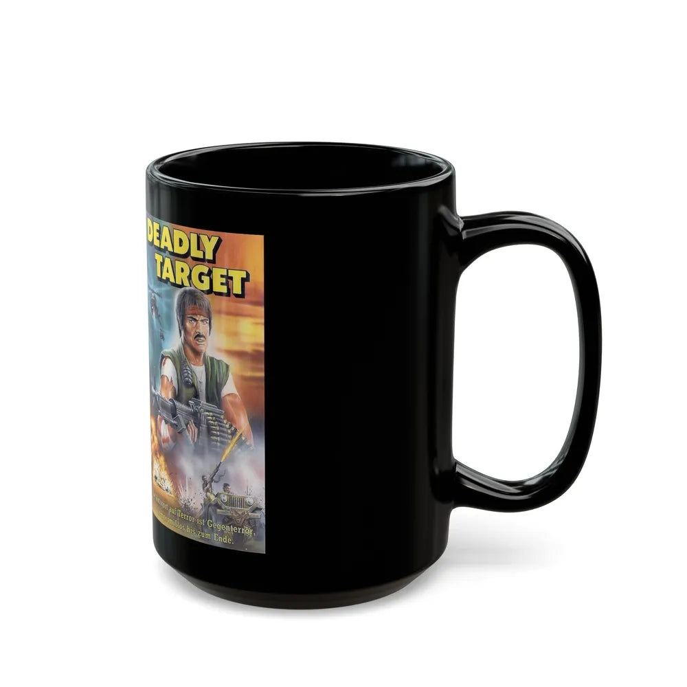 DEADLY TARGET (VHS COVER) - Black Coffee Mug-Go Mug Yourself