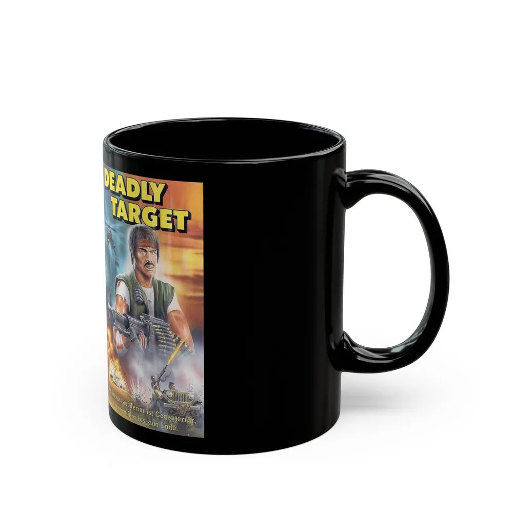 DEADLY TARGET (VHS COVER) - Black Coffee Mug-Go Mug Yourself