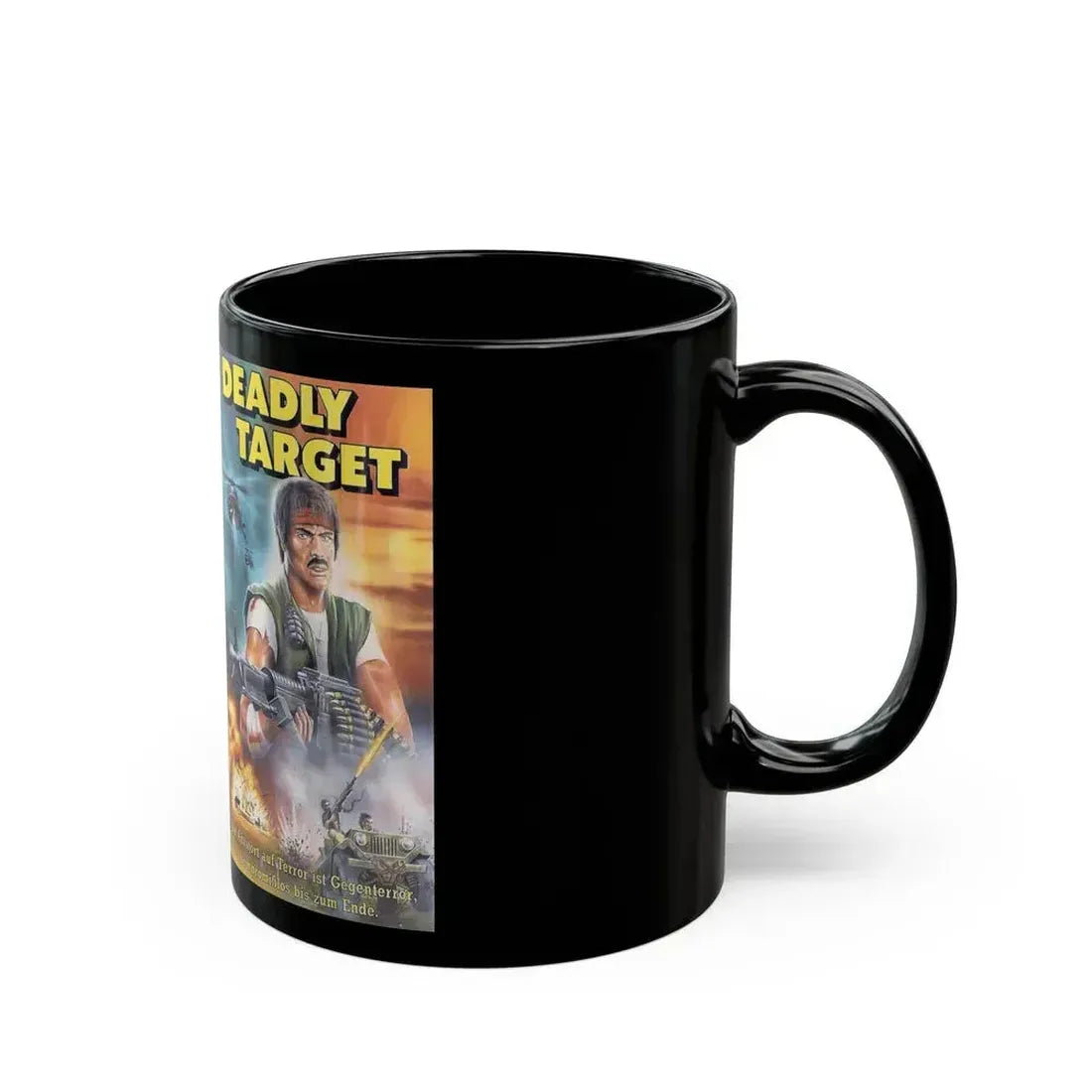 DEADLY TARGET (VHS COVER) - Black Coffee Mug - Go Mug Yourself