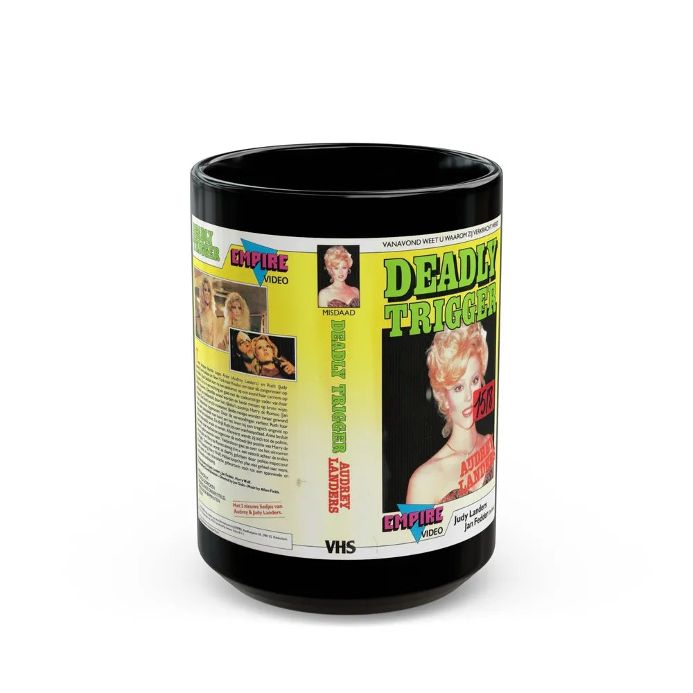 DEADLY TRIGGER (VHS COVER) - Black Coffee Mug-15oz-Go Mug Yourself