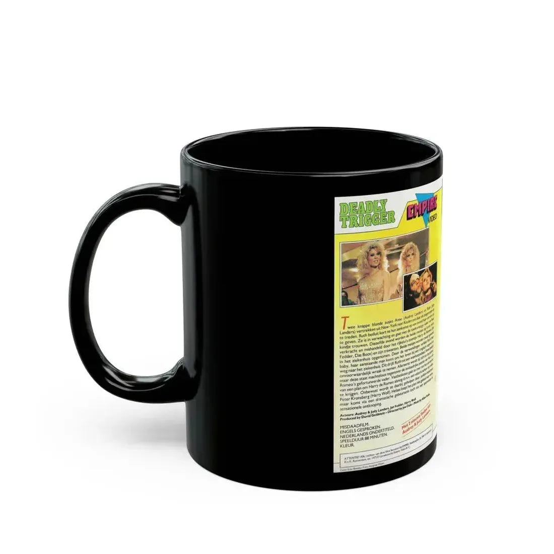 DEADLY TRIGGER (VHS COVER) - Black Coffee Mug - Go Mug Yourself