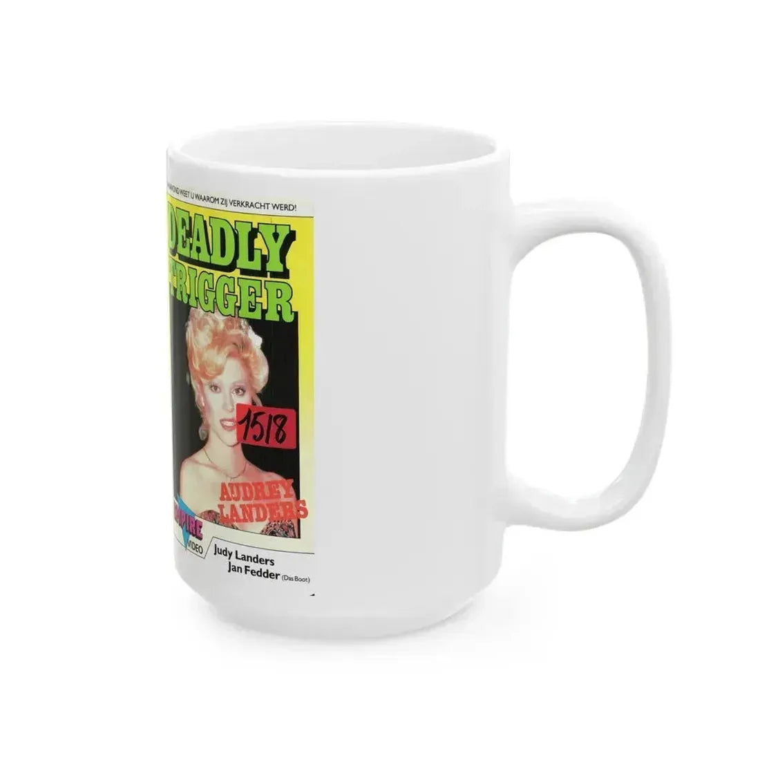 DEADLY TRIGGER (VHS COVER) - White Coffee Mug - Go Mug Yourself
