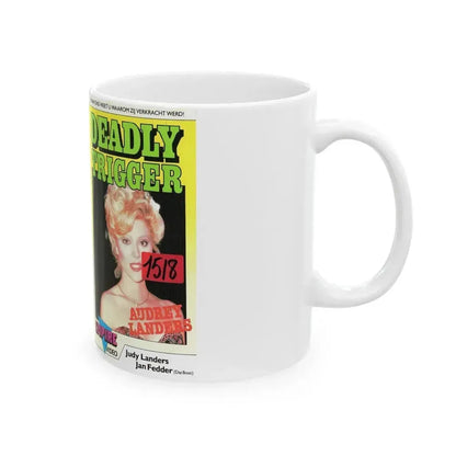 DEADLY TRIGGER (VHS COVER) - White Coffee Mug - Go Mug Yourself