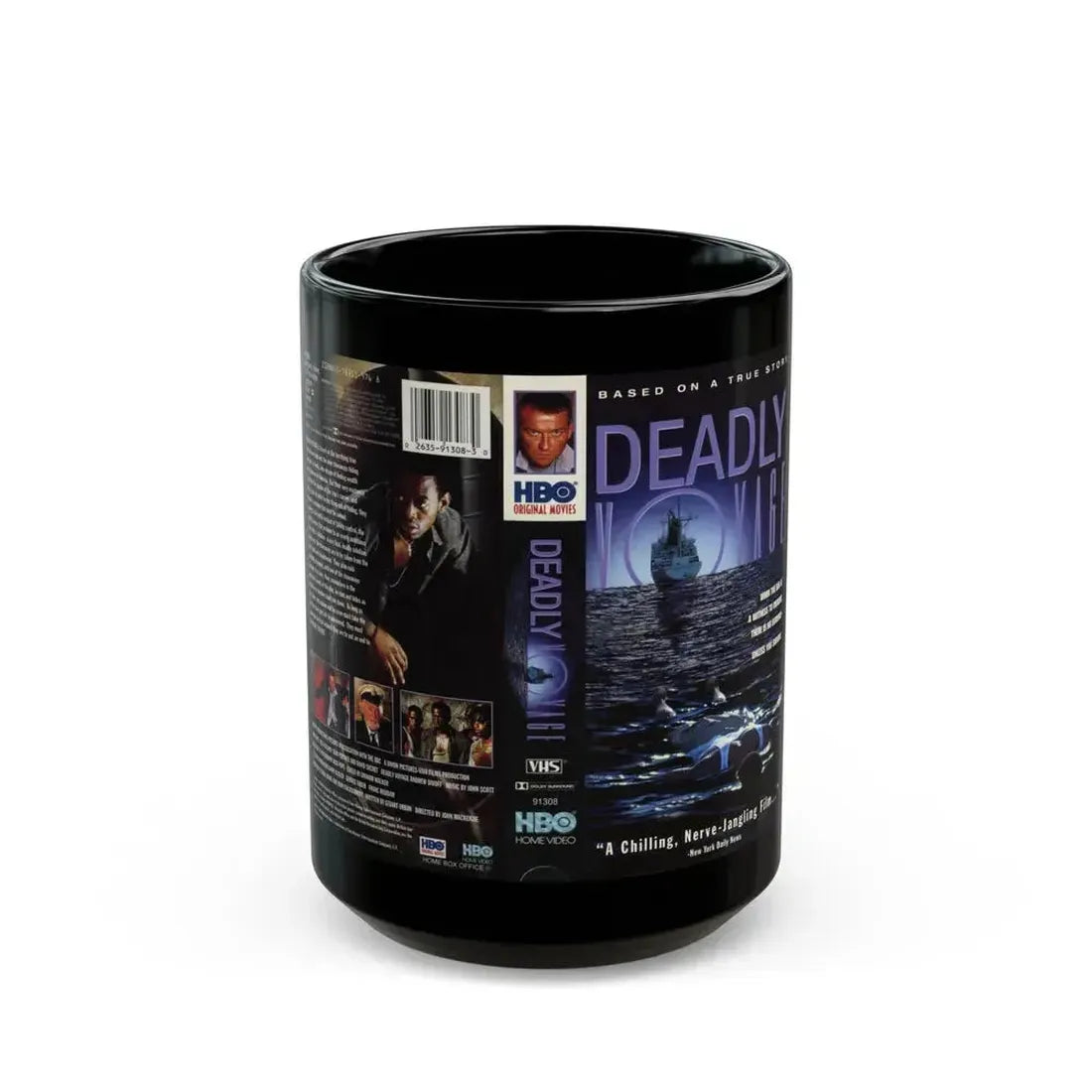 DEADLY VOYAGE (VHS COVER) - Black Coffee Mug 15oz - Go Mug Yourself