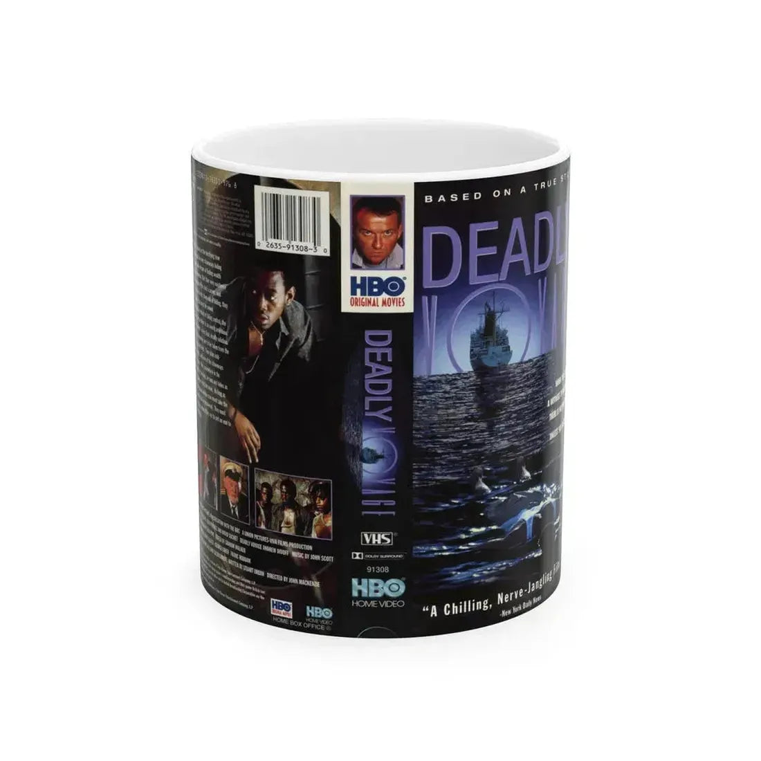 DEADLY VOYAGE (VHS COVER) - White Coffee Mug 11oz - Go Mug Yourself