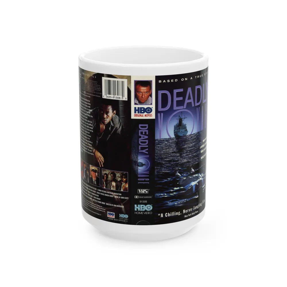 DEADLY VOYAGE (VHS COVER) - White Coffee Mug-15oz-Go Mug Yourself