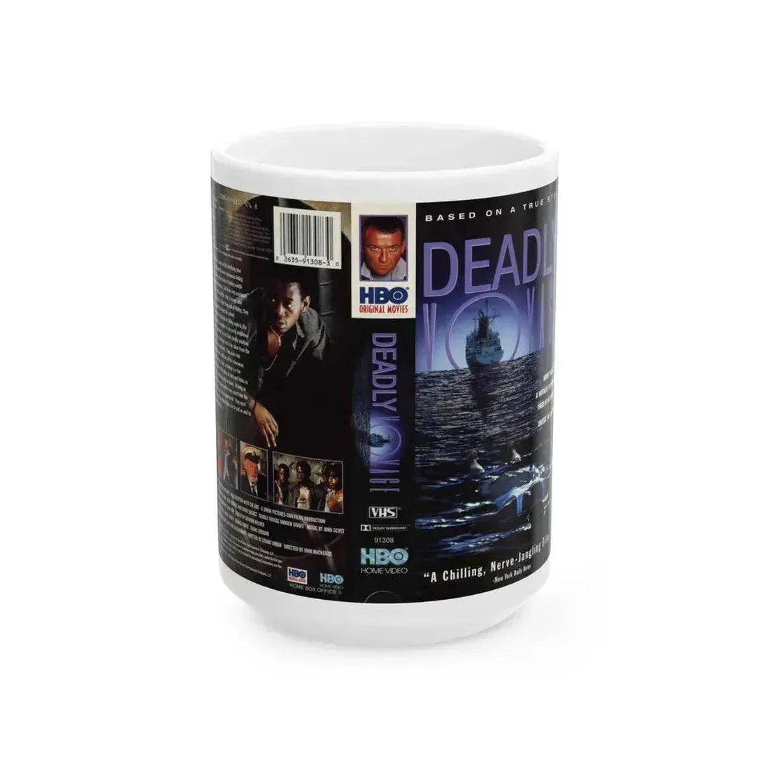 DEADLY VOYAGE (VHS COVER) - White Coffee Mug 15oz - Go Mug Yourself