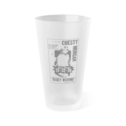 DEADLY WEAPONS 1974 Movie Poster - Frosted Pint Glass 16oz Default Title - Go Mug Yourself