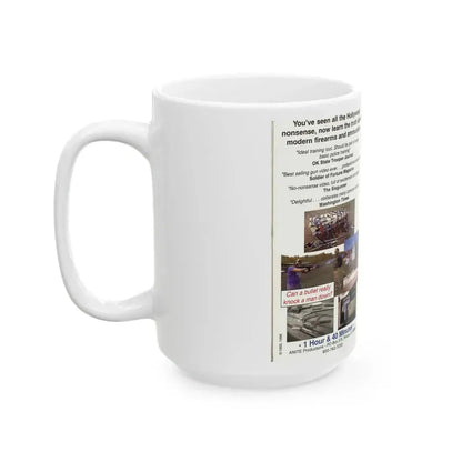 DEADLY WEAPONS FIREARMS AND FIREPOWER (VHS COVER) - White Coffee Mug - Go Mug Yourself