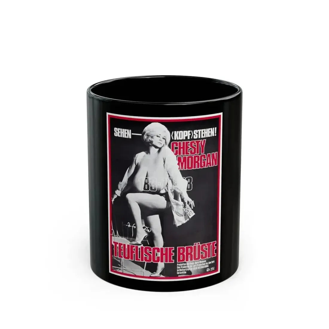 DEADLY WEAPONS (GERMAN) 1974 Movie Poster - Black Coffee Mug 11oz - Go Mug Yourself