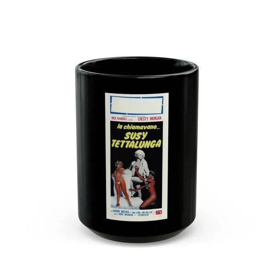 DEADLY WEAPONS (ITALIAN) 1974 Movie Poster - Black Coffee Mug 15oz - Go Mug Yourself