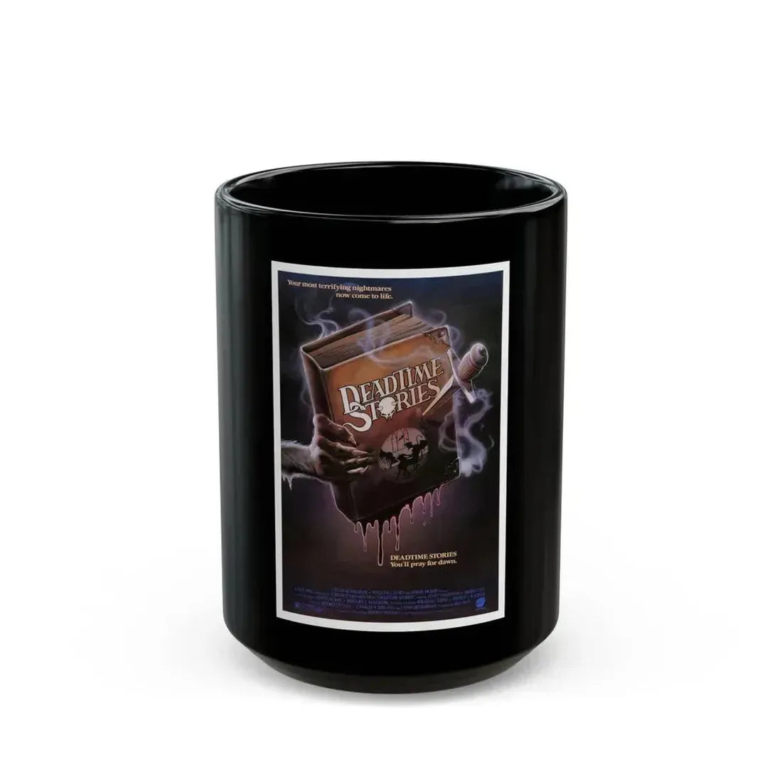 DEADTIME STORIES 1986 Movie Poster - Black Coffee Mug 15oz - Go Mug Yourself