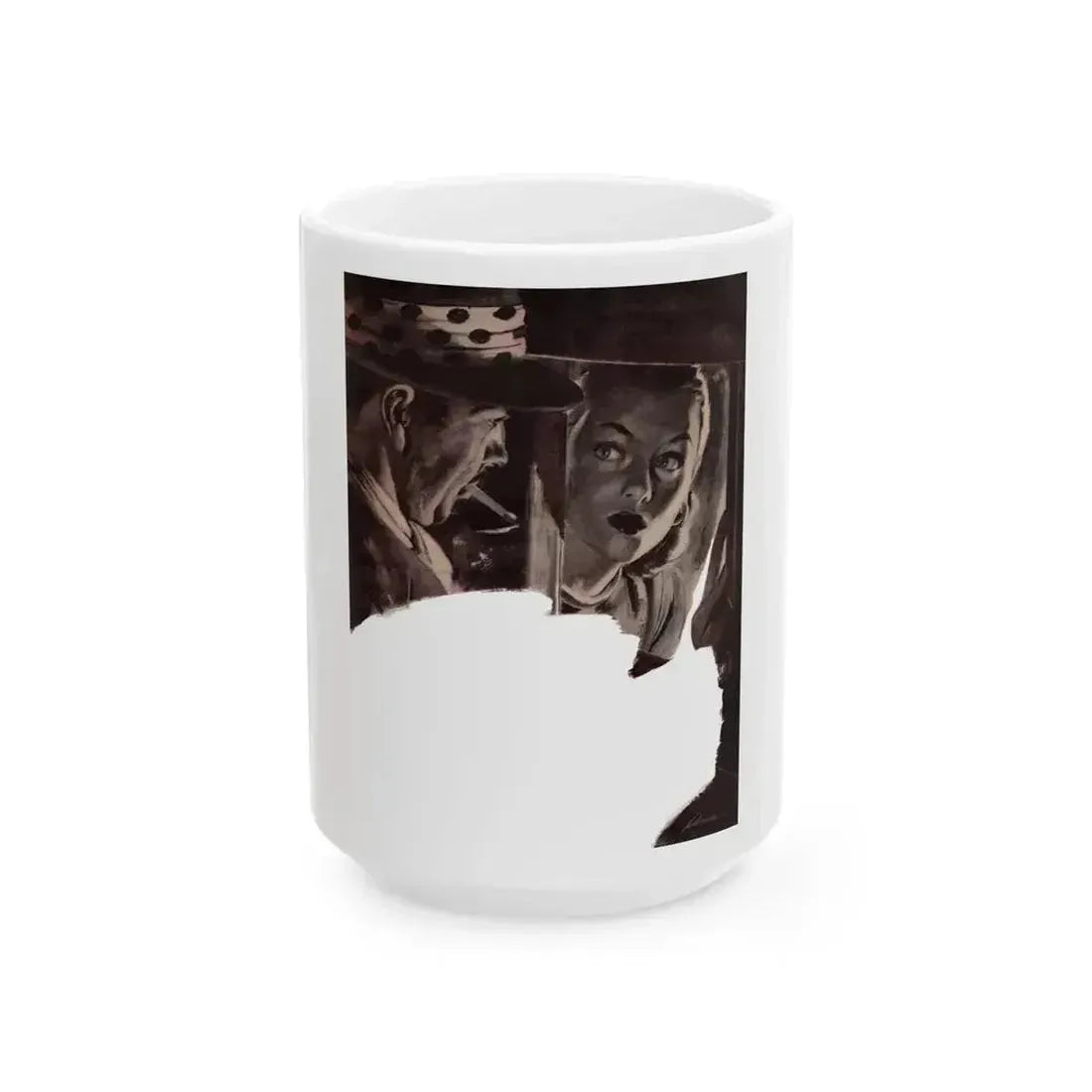 Dealers in Illusion (1), Cosmopolitan, February 1948 - White Coffee Mug 15oz - Go Mug Yourself