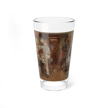 Dean Cornwell Painting in his Studio, 1920 - Pint Glass 16oz-16oz-Go Mug Yourself