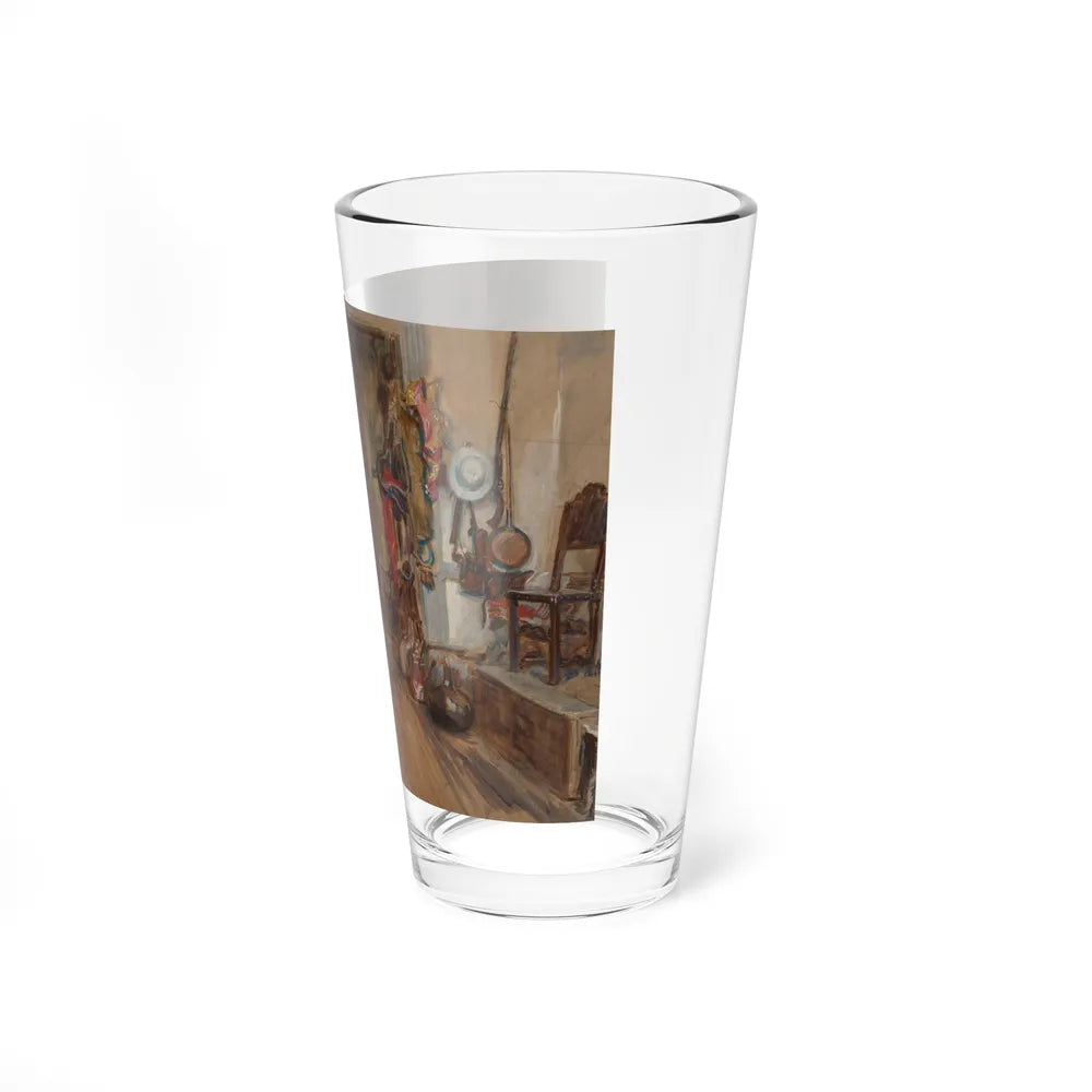 Dean Cornwell Painting in his Studio, 1920 - Pint Glass 16oz-Go Mug Yourself