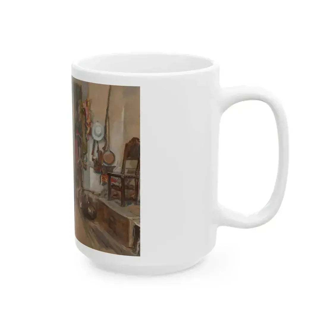 Dean Cornwell Painting in his Studio, 1920 - White Coffee Mug - Go Mug Yourself