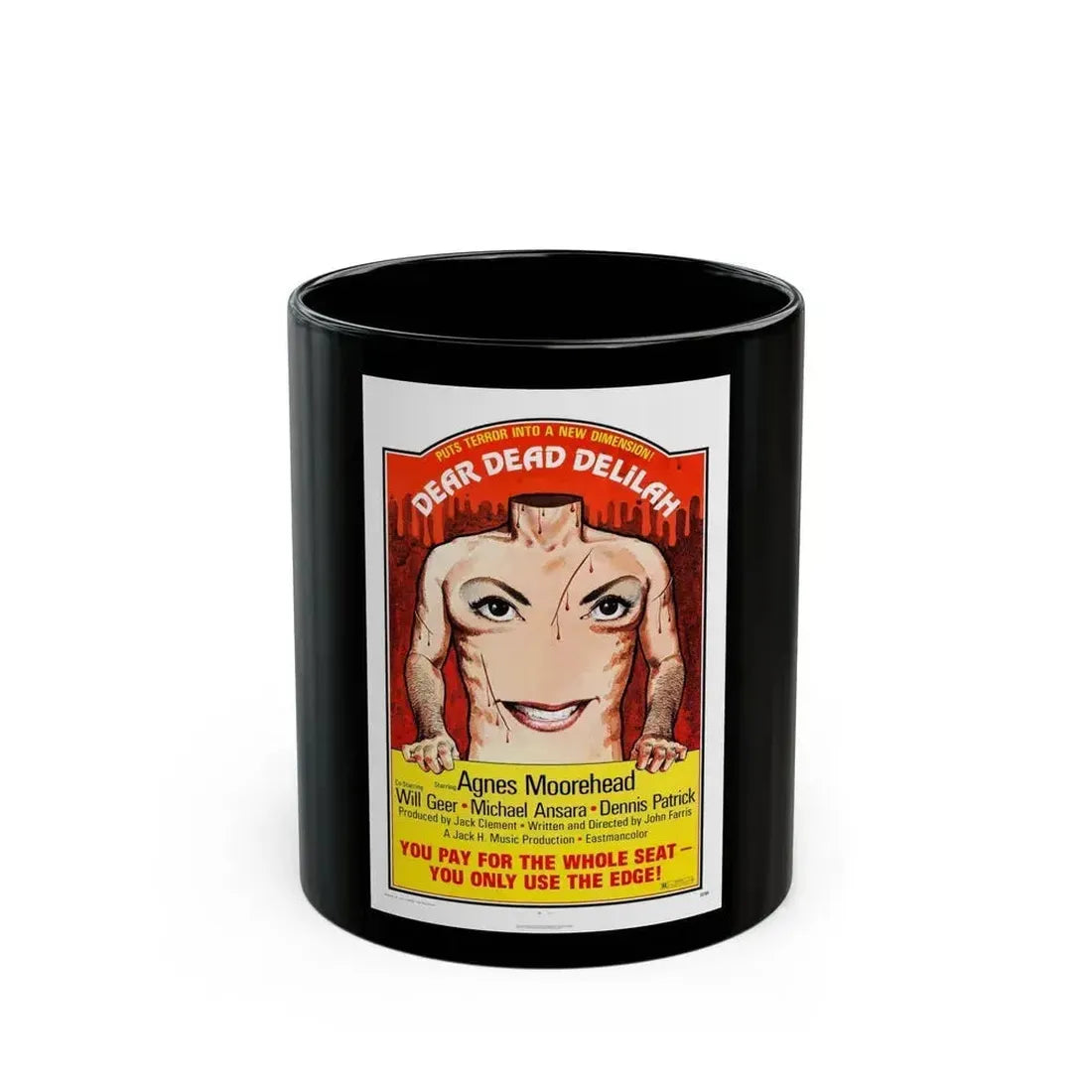 DEAR DEAD DELILAH 1972 Movie Poster - Black Coffee Mug 11oz - Go Mug Yourself
